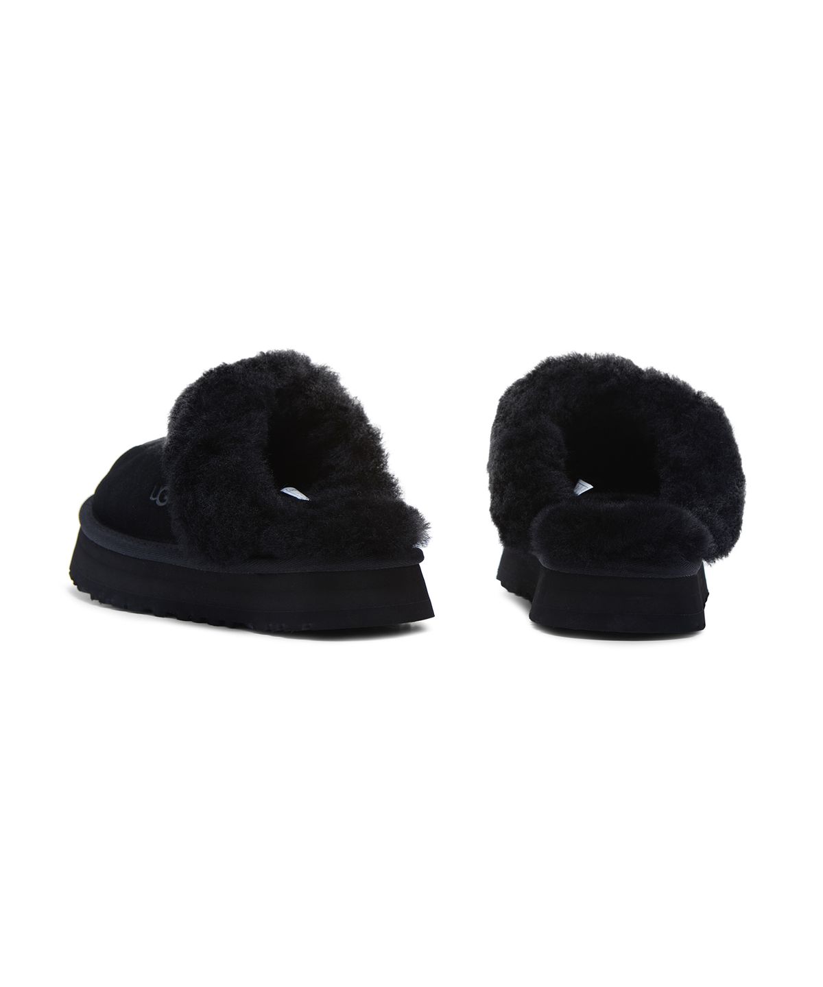 퍼 카라 플랫폼 샌들 (디스케트) W - 블랙 