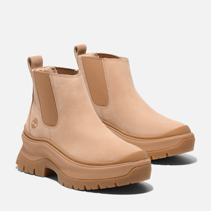 Women's Roxie Lane Mid Chelsea Boot - Light Beige Nubuck