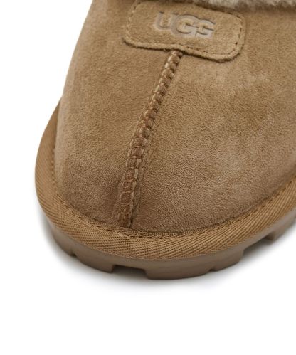 [무료반품]퍼 카라 스웨이드 슬리퍼 (코케트) W - 체스넛 