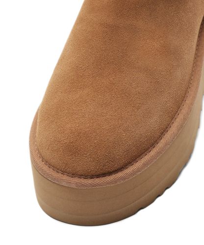 [무료반품]스웨이드 레더 플랫폼 부츠 (클래식 미니 플랫폼) W - 체스넛 