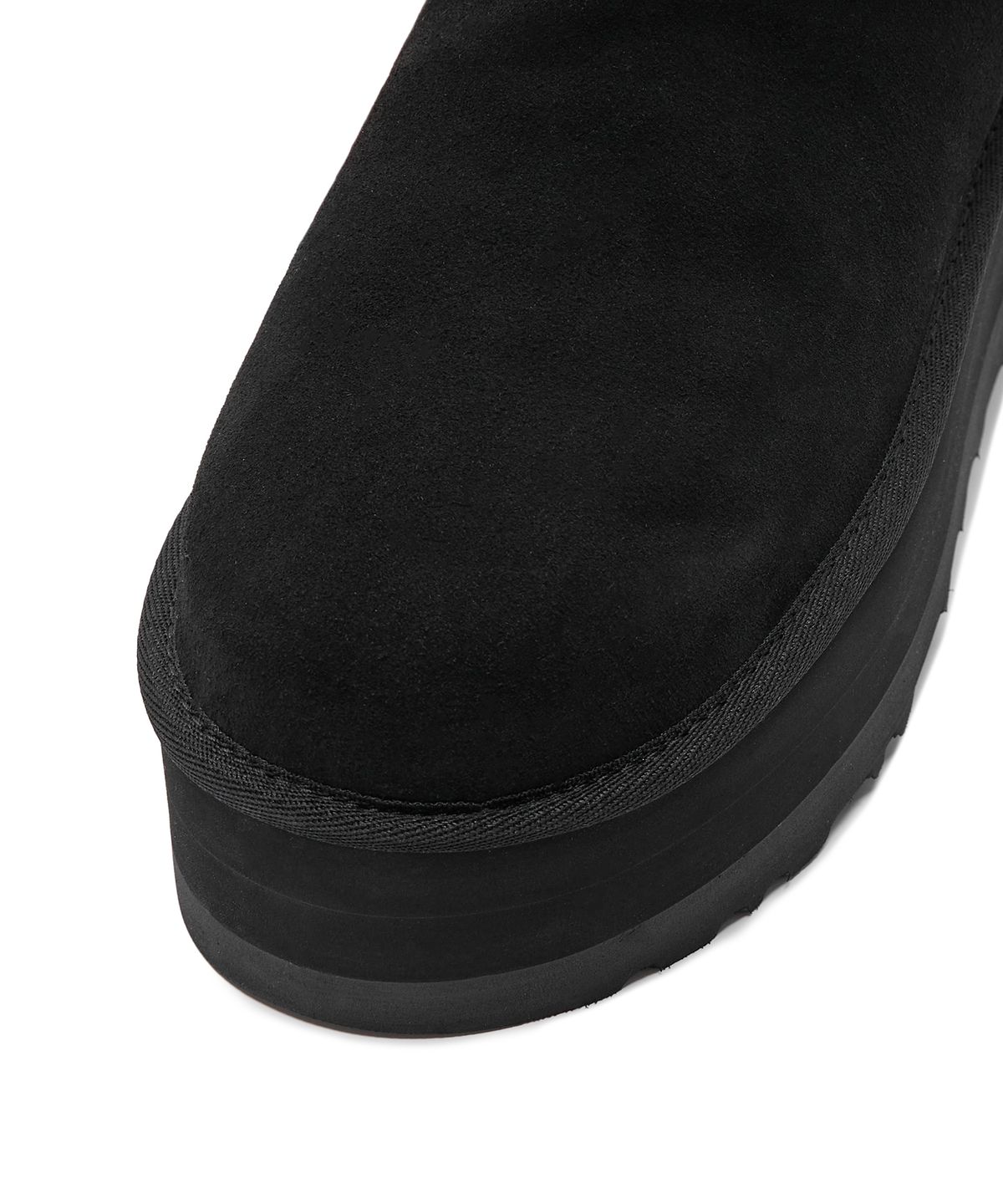 [무료반품]스웨이드 레더 플랫폼 부츠 (클래식 미니 플랫폼) W - 블랙