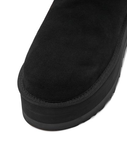 [무료반품]스웨이드 레더 플랫폼 부츠 (클래식 미니 플랫폼) W - 블랙