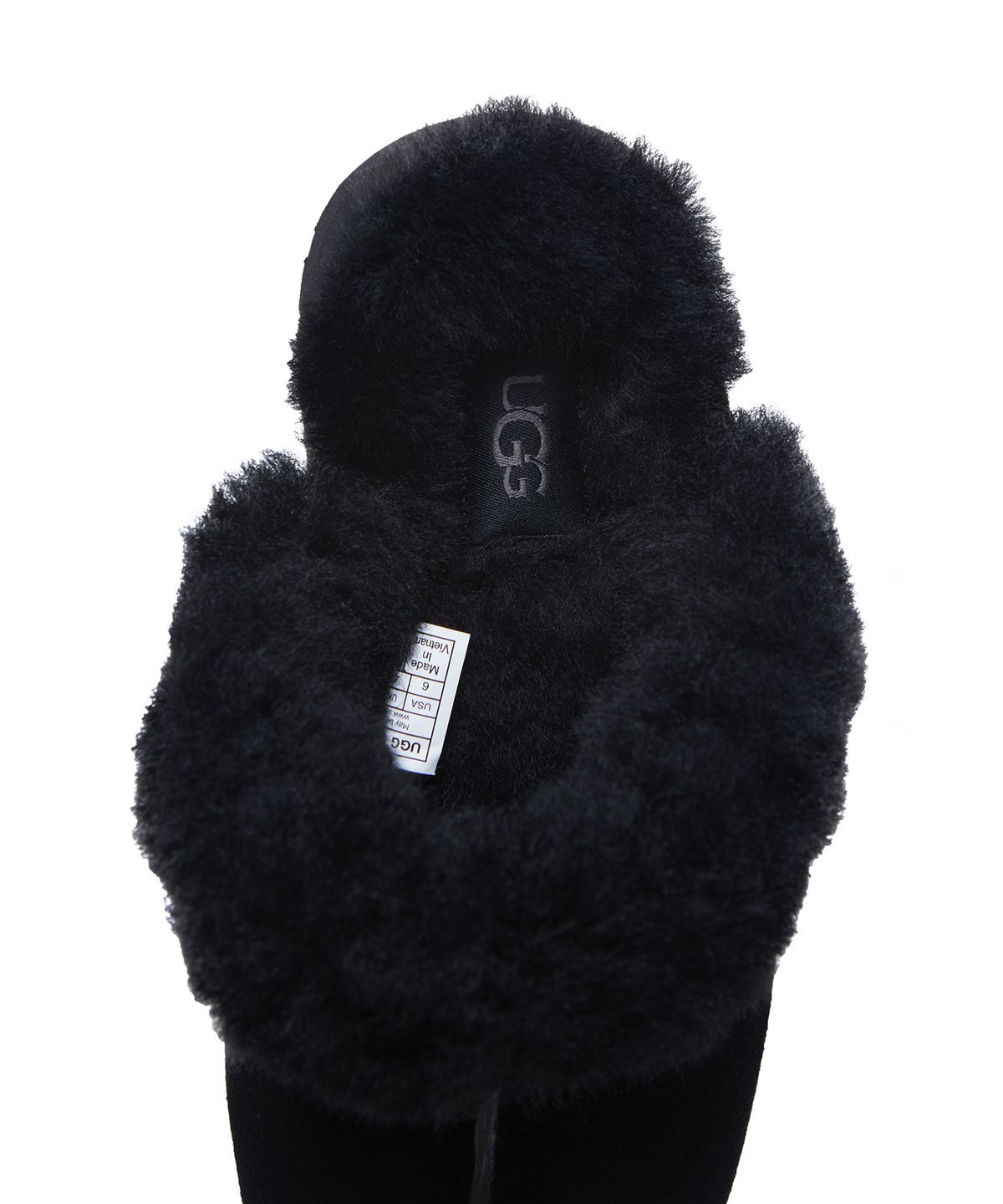 퍼 카라 플랫폼 샌들 (디스케트) W - 블랙 