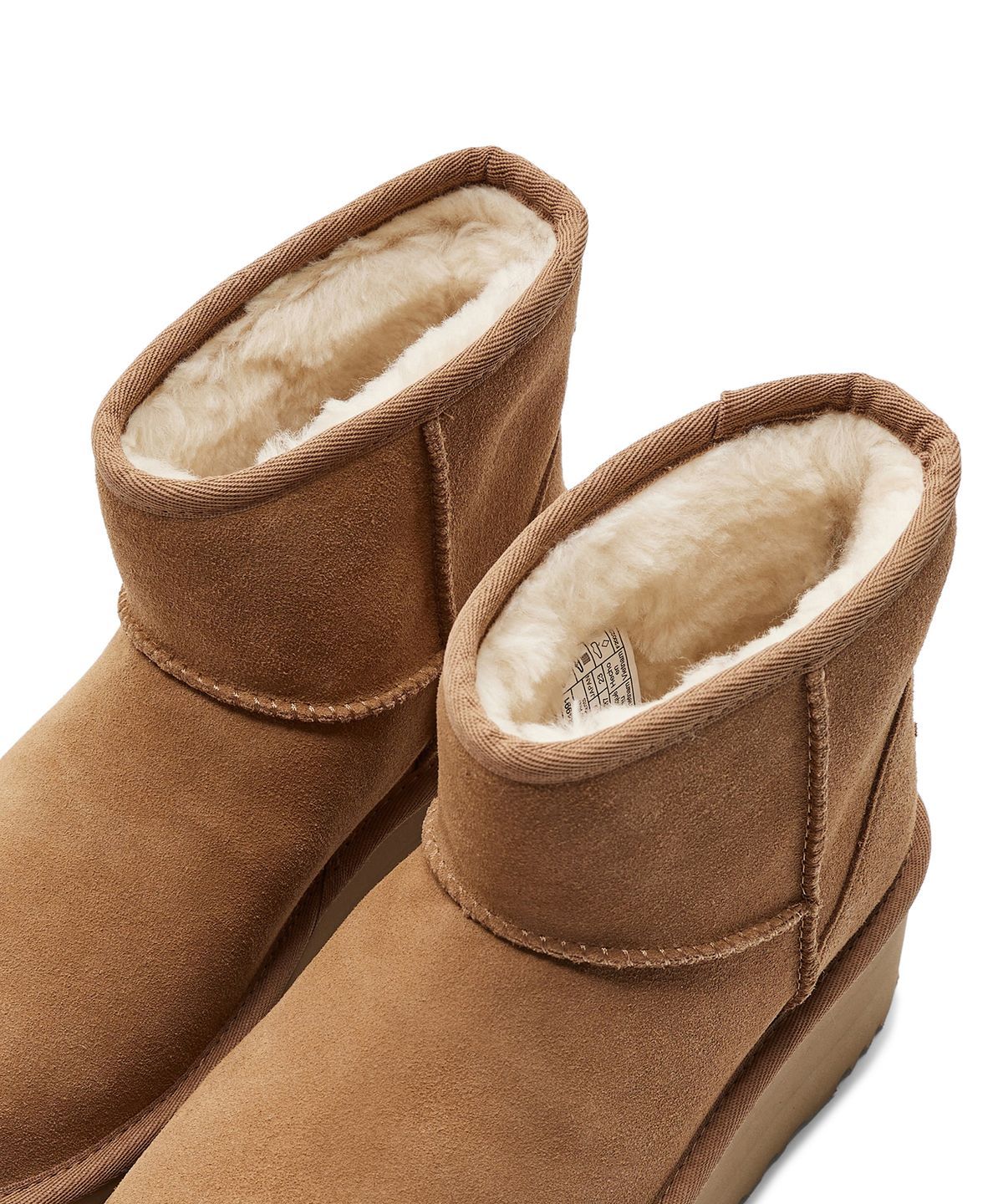 [무료반품]스웨이드 레더 플랫폼 부츠 (클래식 미니 플랫폼) W - 체스넛 