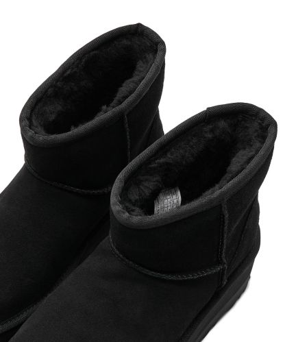 [무료반품]스웨이드 레더 플랫폼 부츠 (클래식 미니 플랫폼) W - 블랙