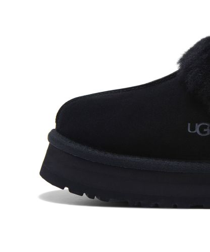 퍼 카라 플랫폼 샌들 (디스케트) W - 블랙 