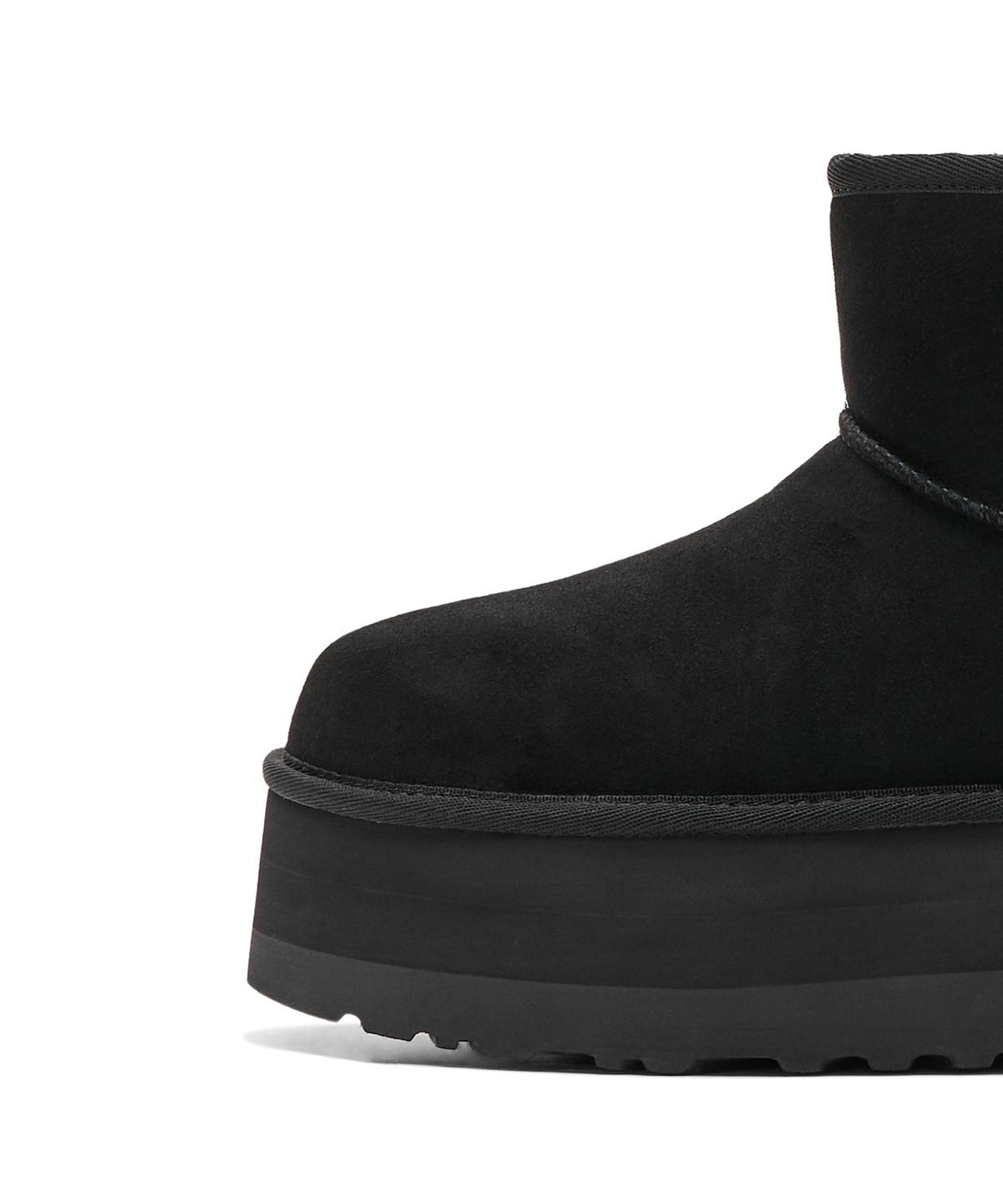 [무료반품]스웨이드 레더 플랫폼 부츠 (클래식 미니 플랫폼) W - 블랙