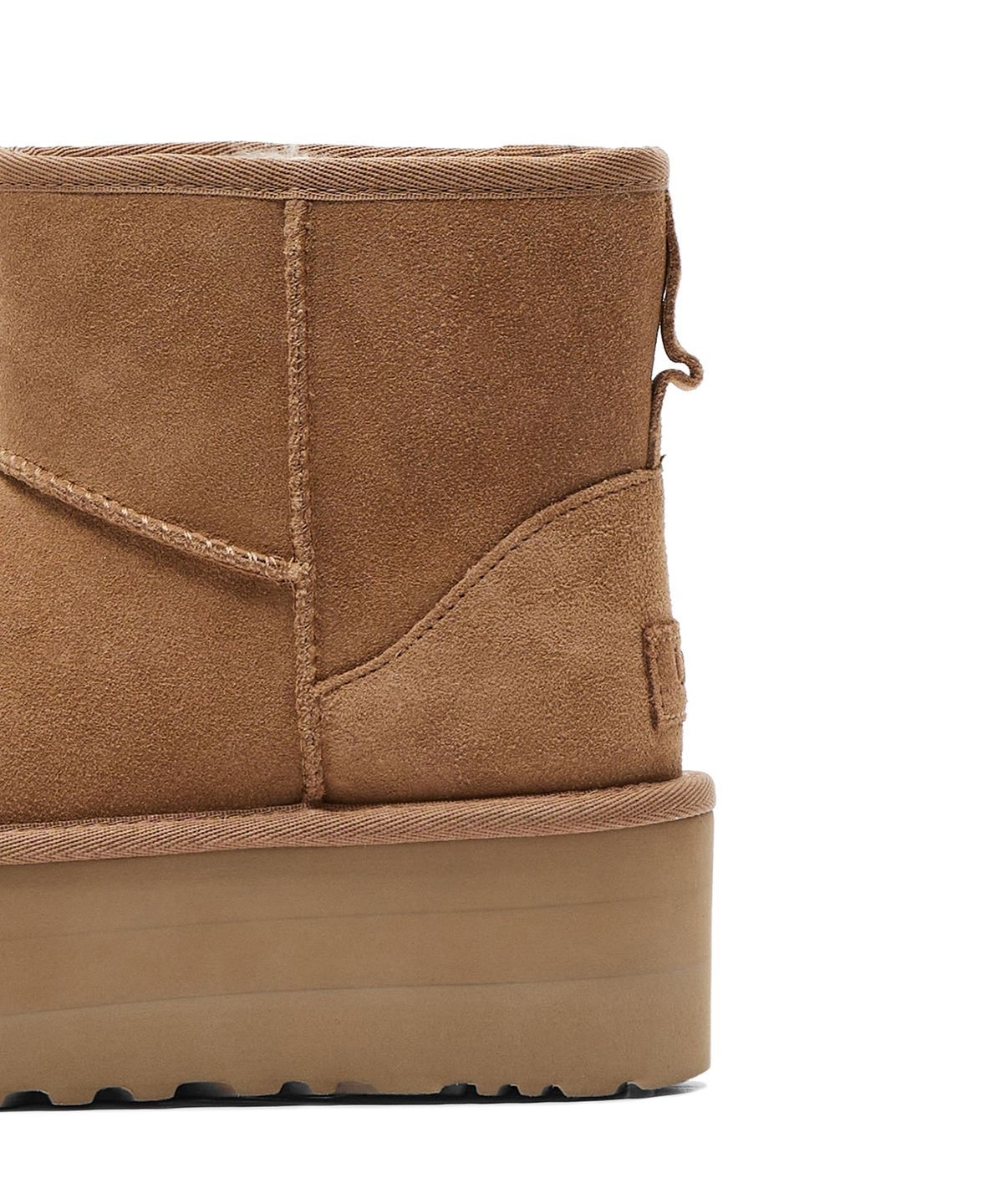 [무료반품]스웨이드 레더 플랫폼 부츠 (클래식 미니 플랫폼) W - 체스넛 