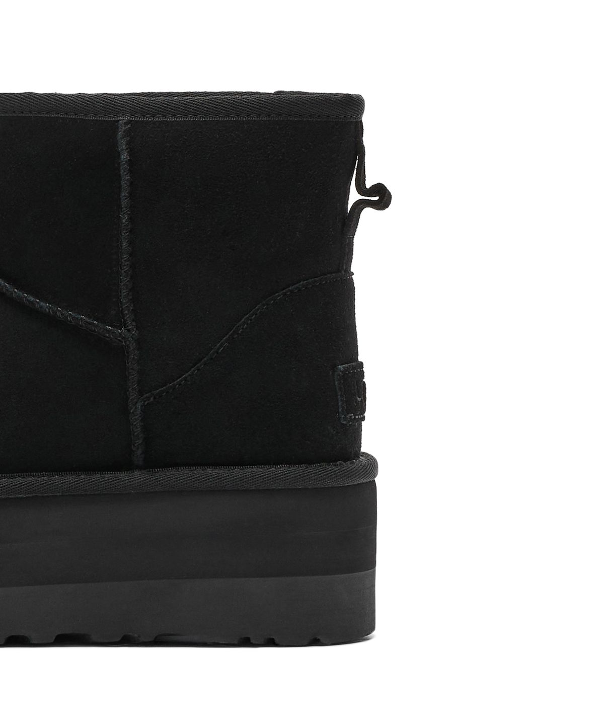 [무료반품]스웨이드 레더 플랫폼 부츠 (클래식 미니 플랫폼) W - 블랙