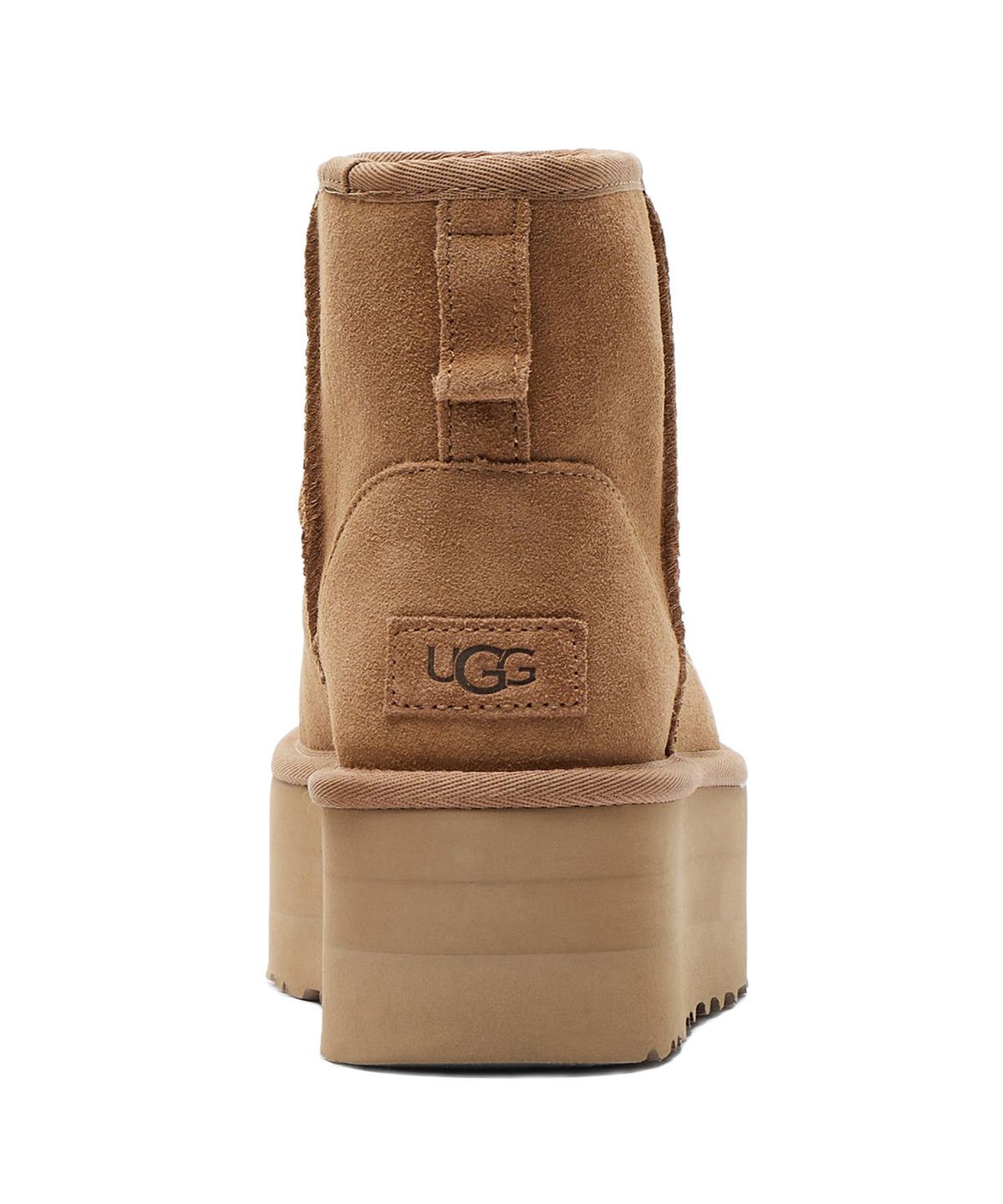 [무료반품]스웨이드 레더 플랫폼 부츠 (클래식 미니 플랫폼) W - 체스넛 