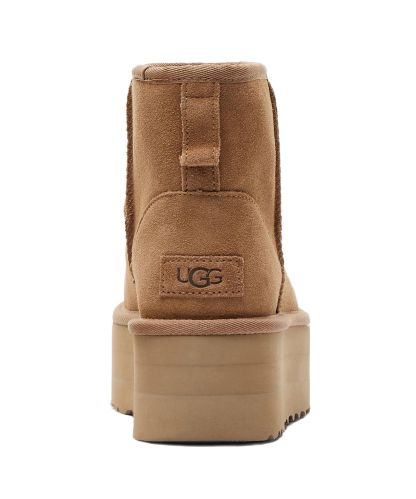 [무료반품]스웨이드 레더 플랫폼 부츠 (클래식 미니 플랫폼) W - 체스넛 