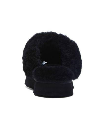 퍼 카라 플랫폼 샌들 (디스케트) W - 블랙 