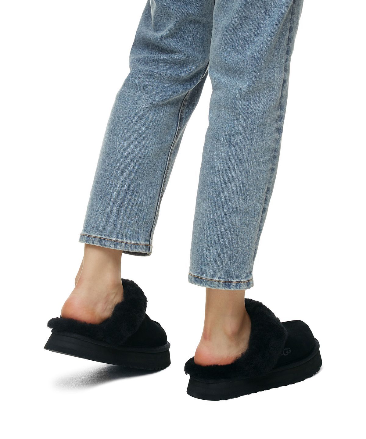 퍼 카라 플랫폼 샌들 (디스케트) W - 블랙 