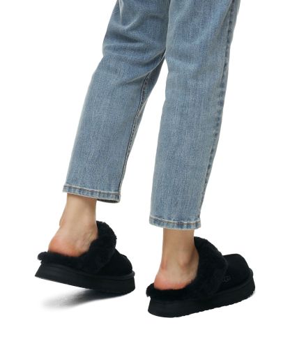 퍼 카라 플랫폼 샌들 (디스케트) W - 블랙 