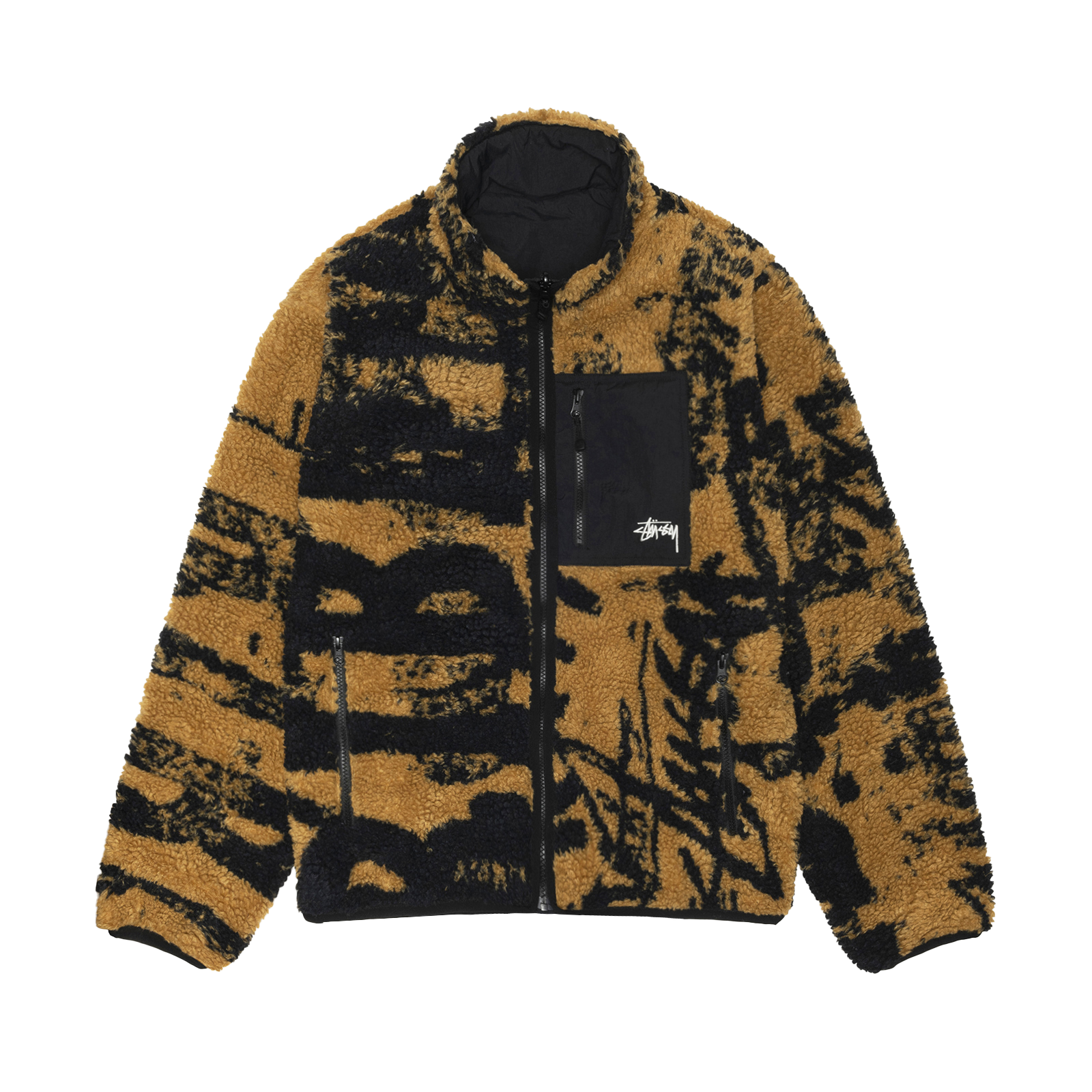STUthtSSY - Sherpa Reversible Jkt Stamp - (Yellow)