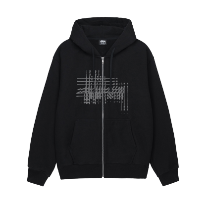 STUthtSSY - Refracted Zip Hood - (Blac)