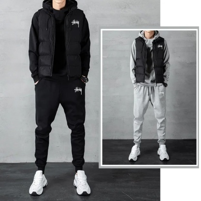 STUthtSSY 파카&팬츠&베스트삼点세트