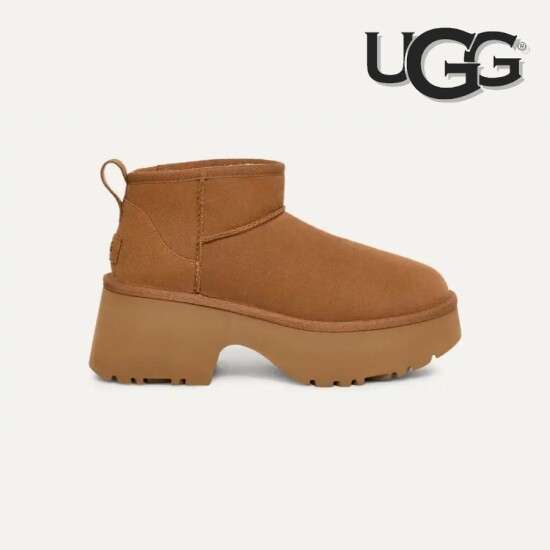 (어그 X 뉴진스하니) 여성부츠 클래식 울트라 미니 뉴 하이츠 1158311_CHE 카멜