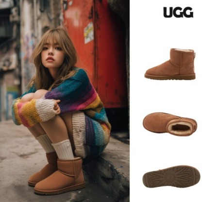 UthtGG Women's Classic Mini II Boot - Chestnut