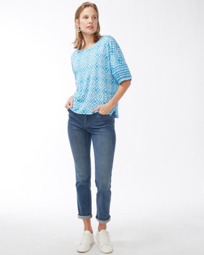 3/4 Button Sleeve Slub Tunic Very Cherry