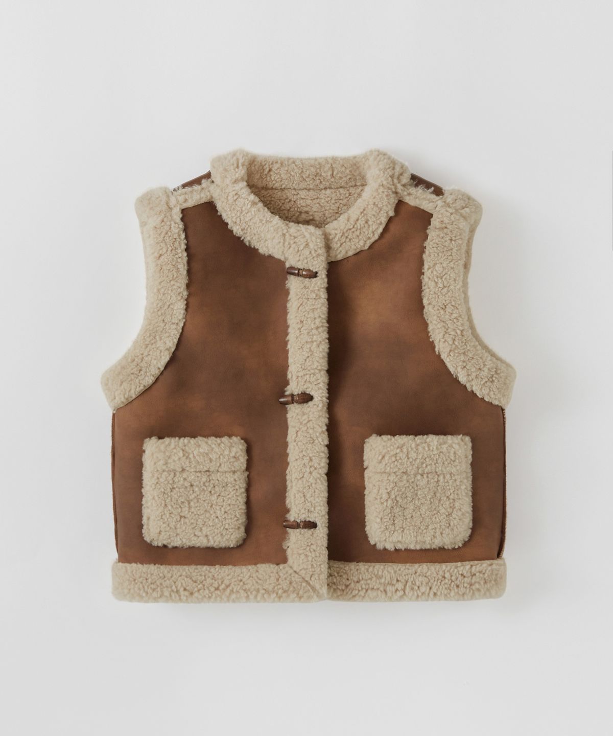 스웨이드 토글 무스탕 베스트_3Color