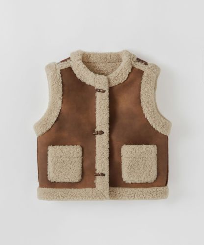 스웨이드 토글 무스탕 베스트_3Color