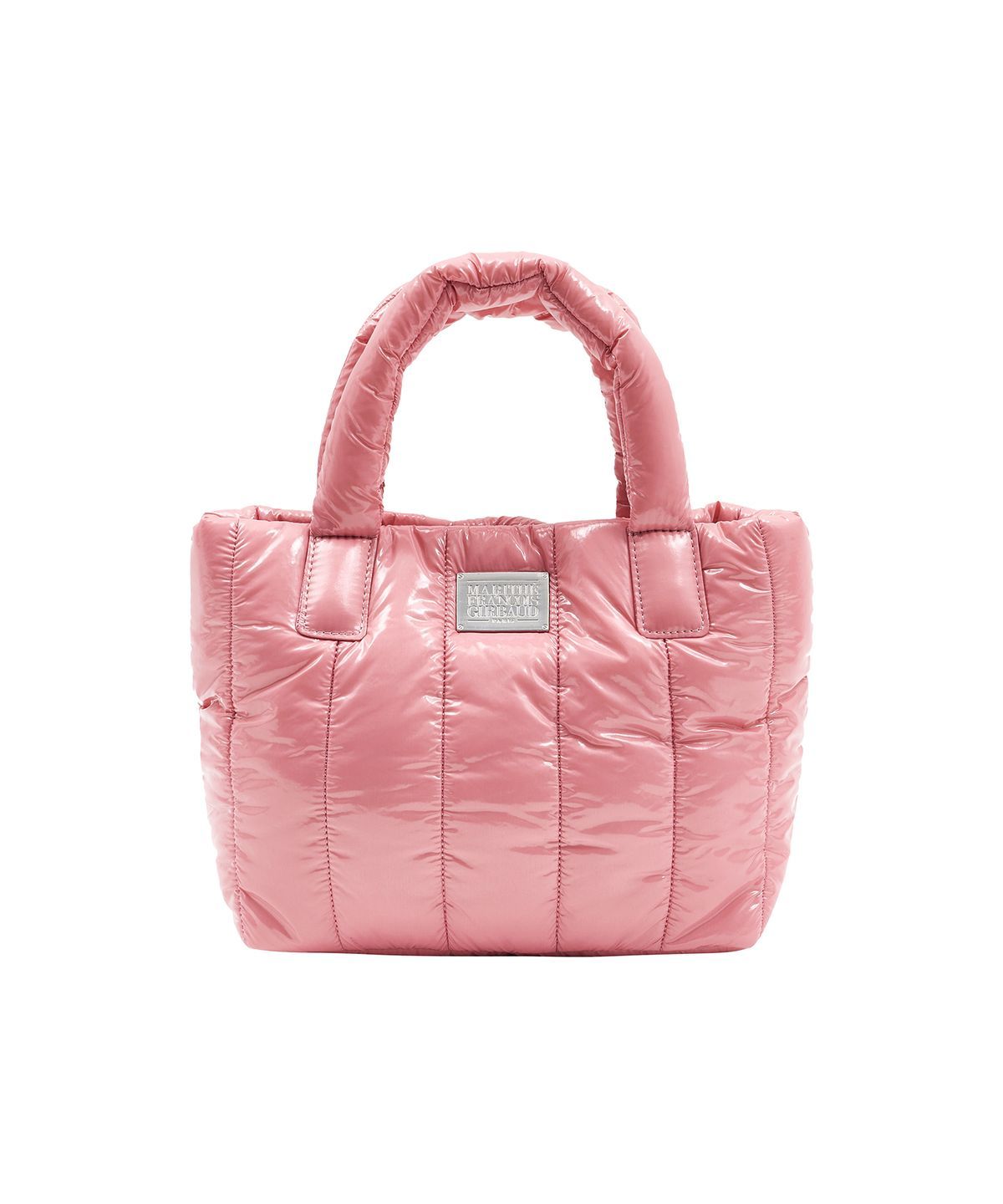 [무료반품]CLASSIC LOGO GLOSSY PADDING BAG black/pink/silver