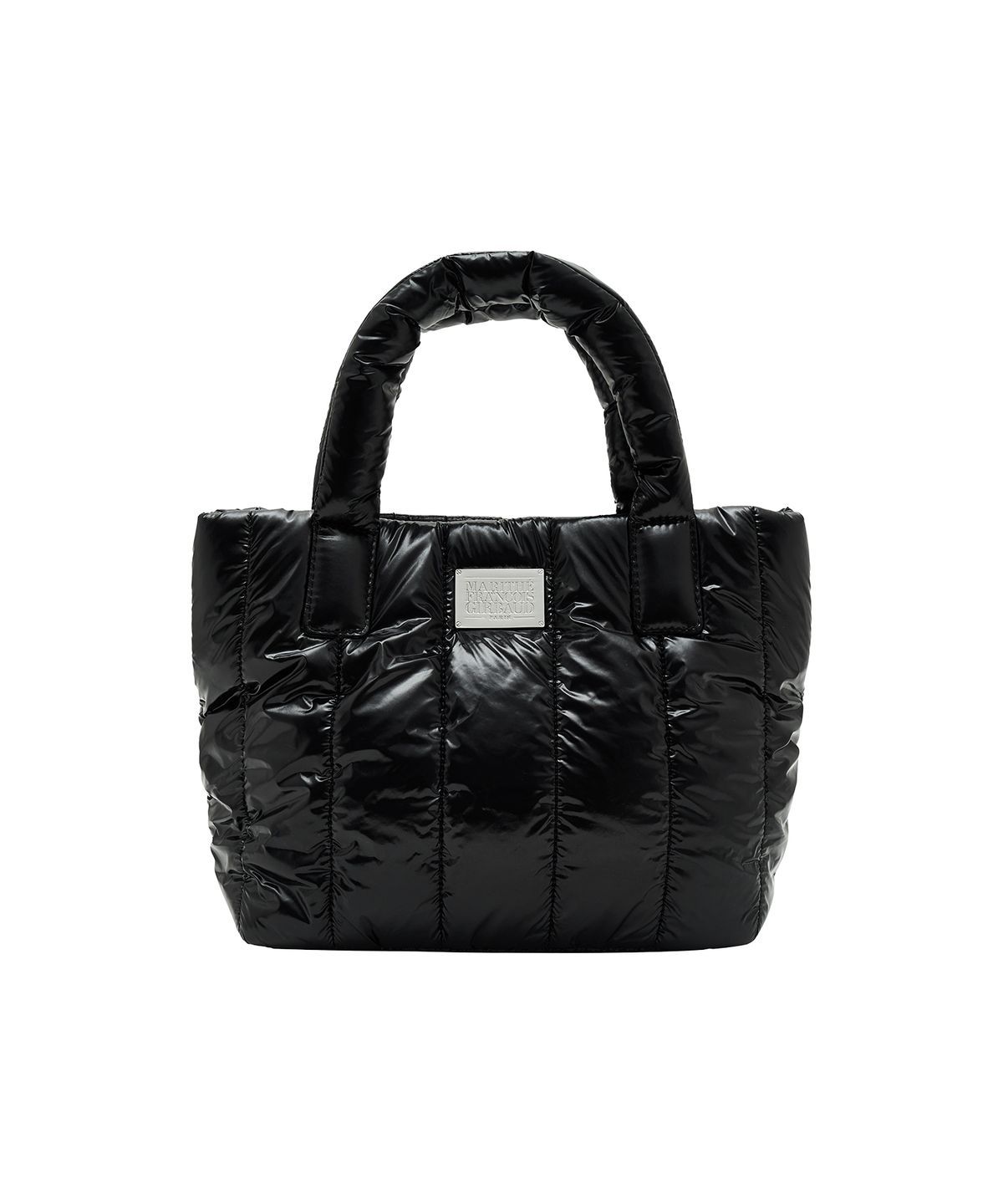 [무료반품]CLASSIC LOGO GLOSSY PADDING BAG black/pink/silver