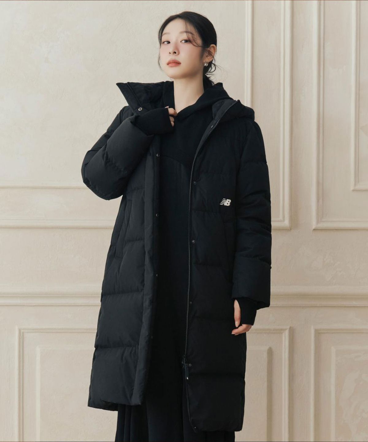 [무료반품] 남여공용 액티브 롱 구스다운 (BLACK)