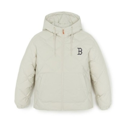 MLB (3ADJB2756-2) 고프코어 후드 다이아퀼팅 경량 숏패딩 점퍼