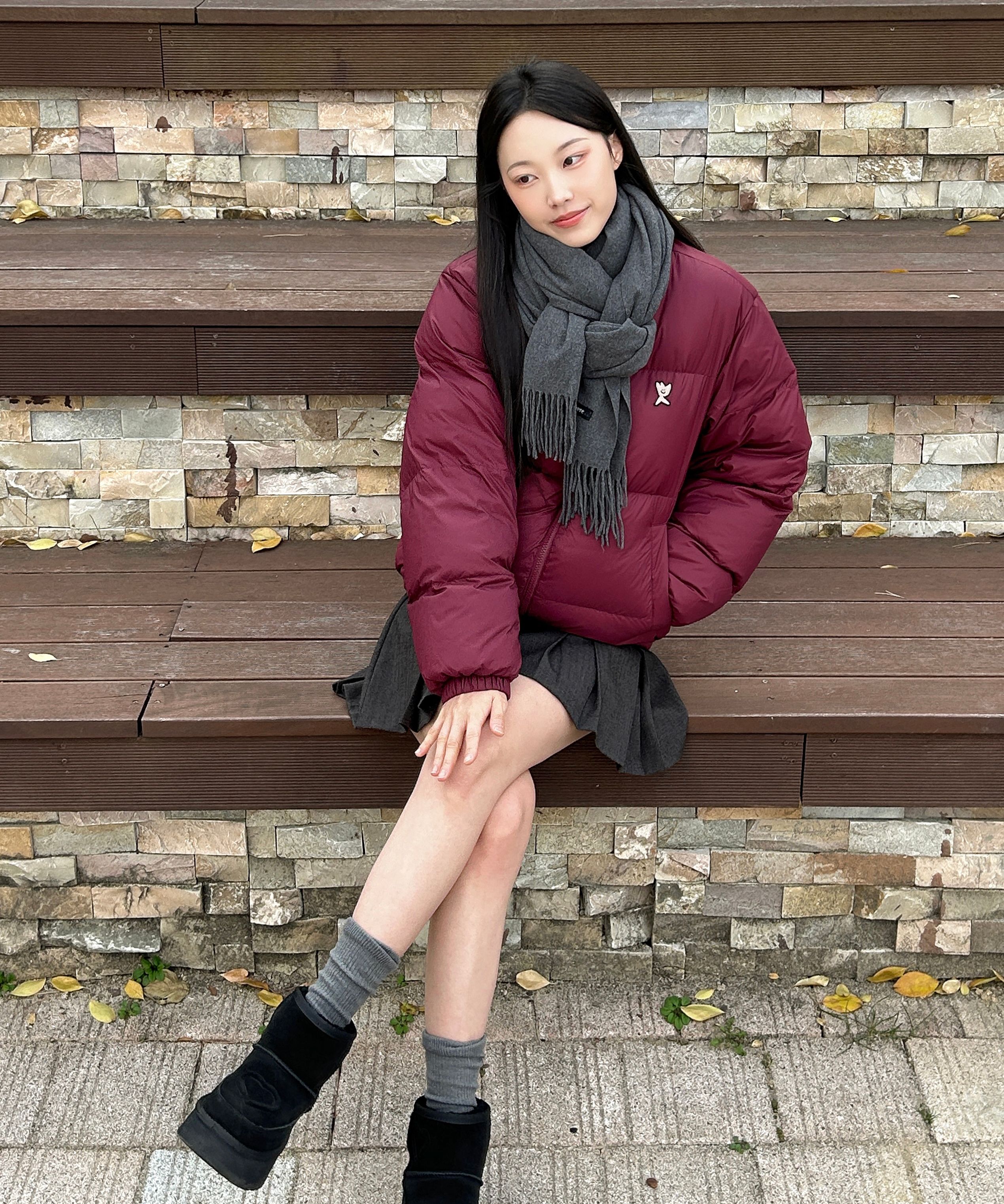 Ador 3color 소가죽 양털퍼 방한 어그부츠 5cm