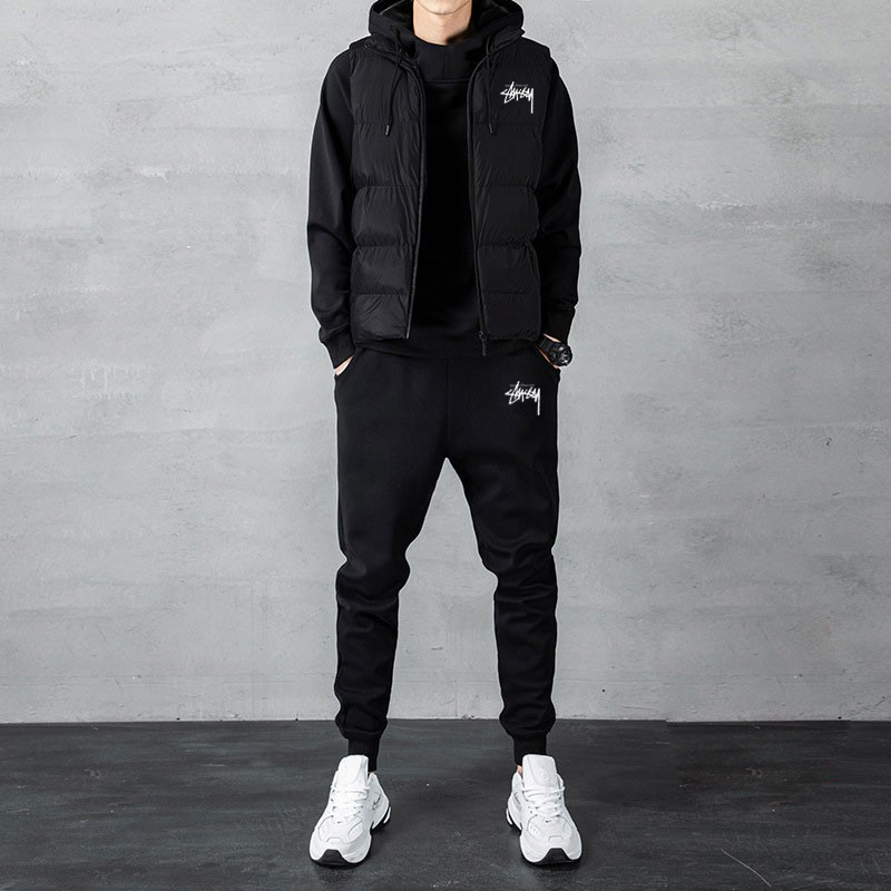 STUthtSSY 파카&팬츠&베스트삼点세트