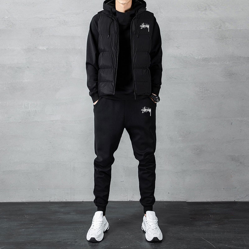 【春の期間限定割引価格】人気STUSSY パーカー＆パンツ＆ベスト三点セット