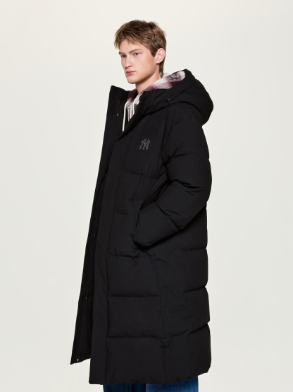 메가로고 후드 롱패딩 뉴욕양키스