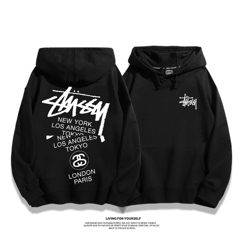 STUthtSSY fashionable street style hoodie