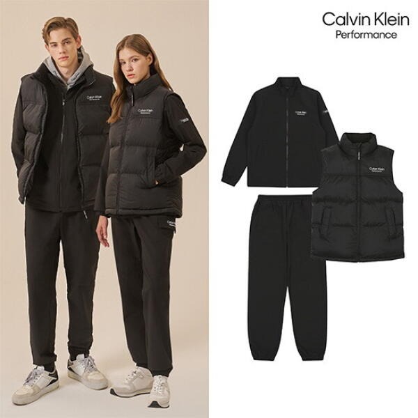 남여공용 패딩베스트 우븐 기모셋업 3종