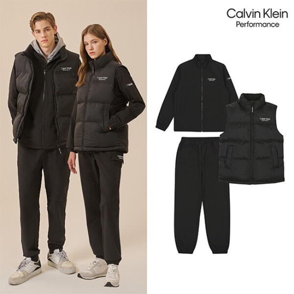 남여공용 패딩베스트 우븐 기모셋업 3종