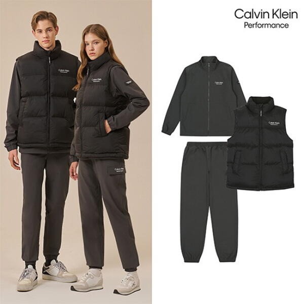 남여공용 패딩베스트 우븐 기모셋업 3종