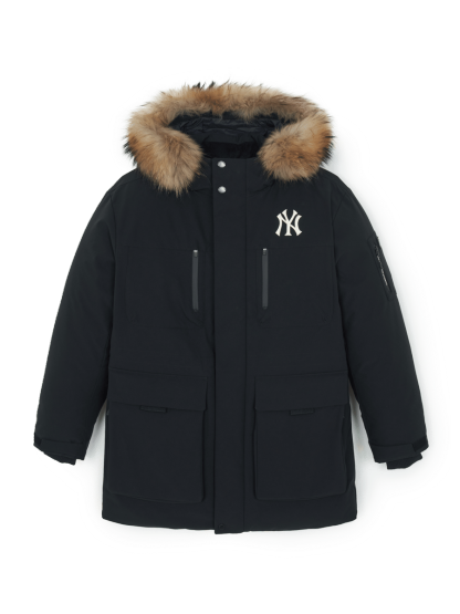 고프코어 후드 FUR 미드 구스 패딩 뉴욕양키스