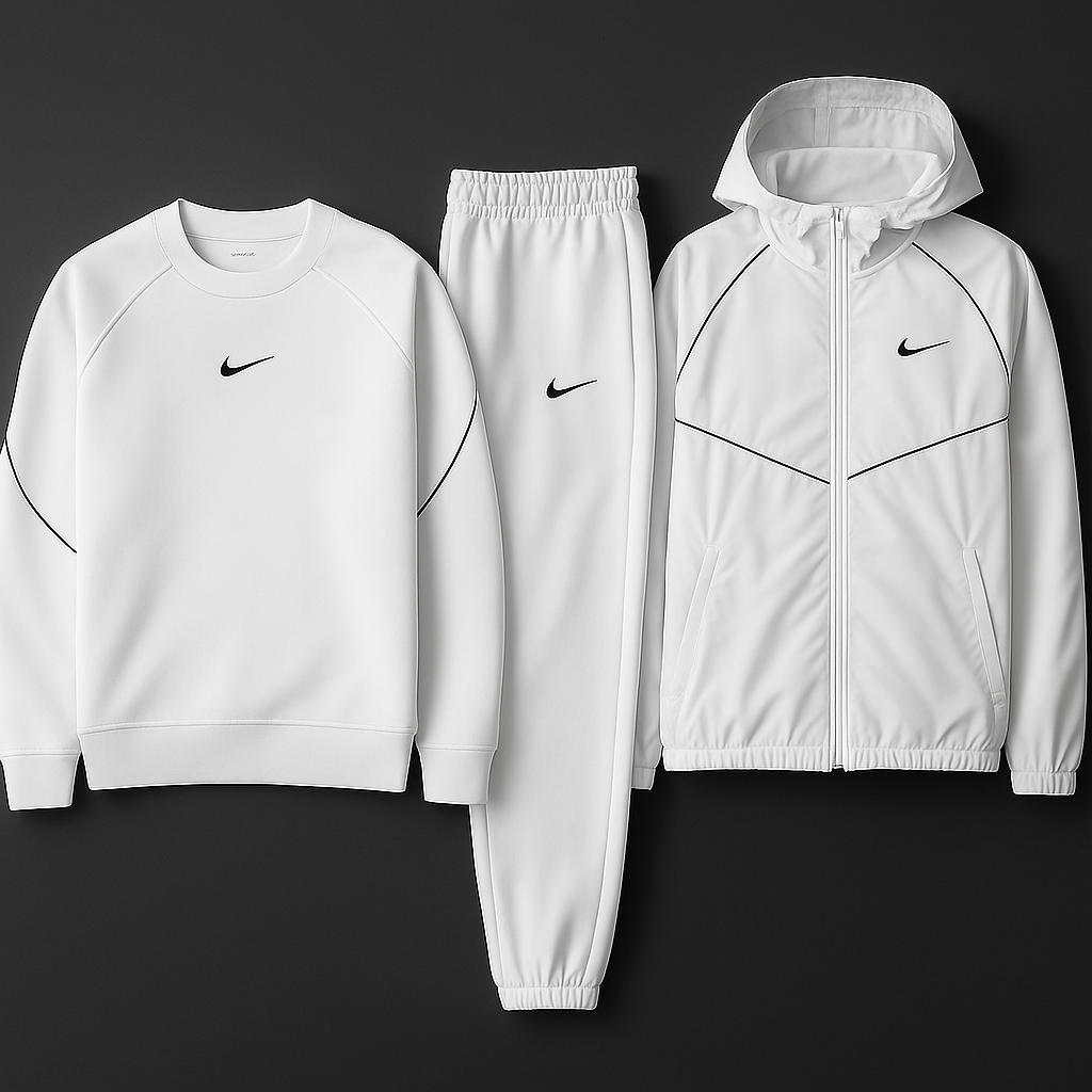 NK™ Complete Set - Sweatshirt, Pants and Windproof Hooded Jacket