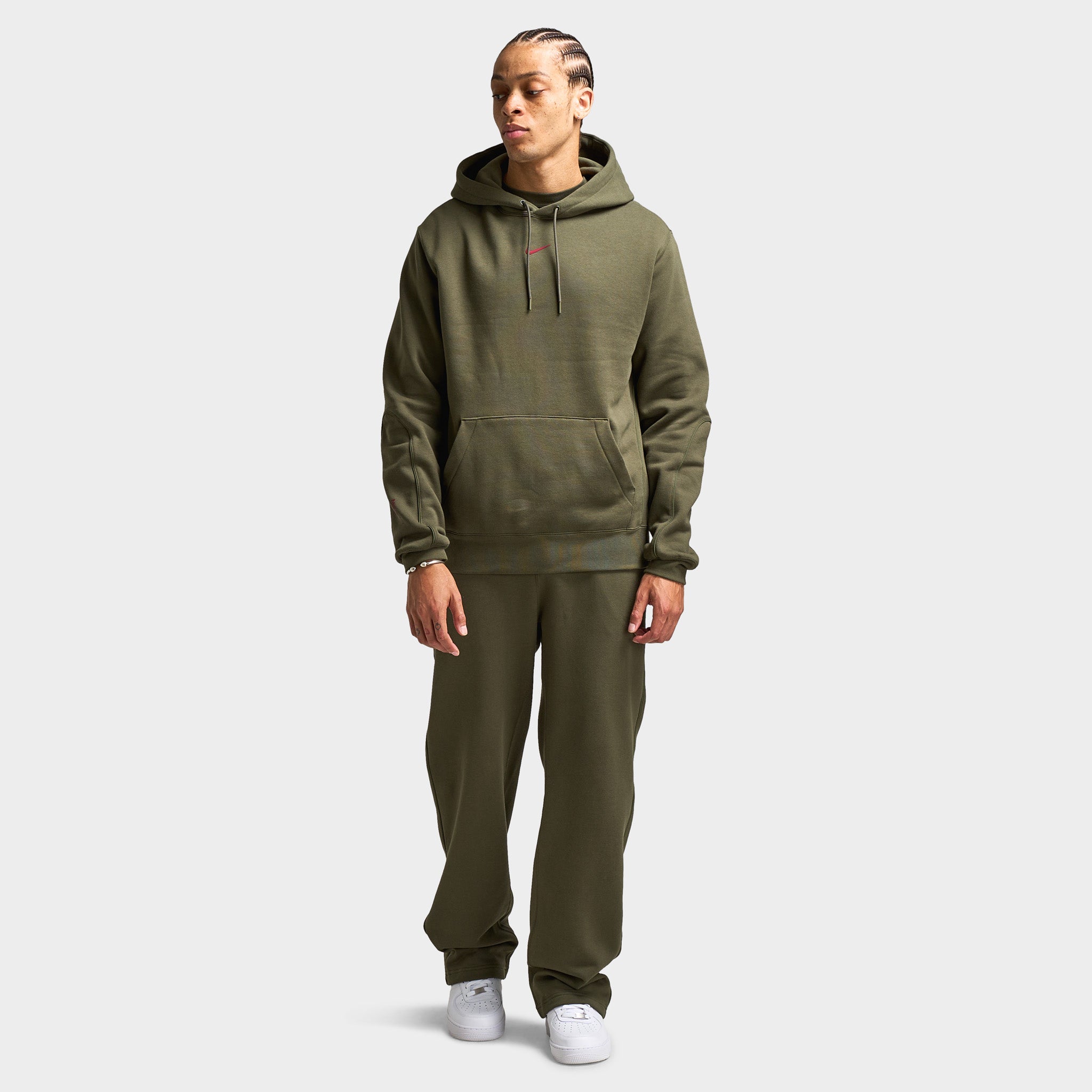 Nithtke NOCTA Fleece CS Pullover Hoodie Cargo Khaki / Team Red