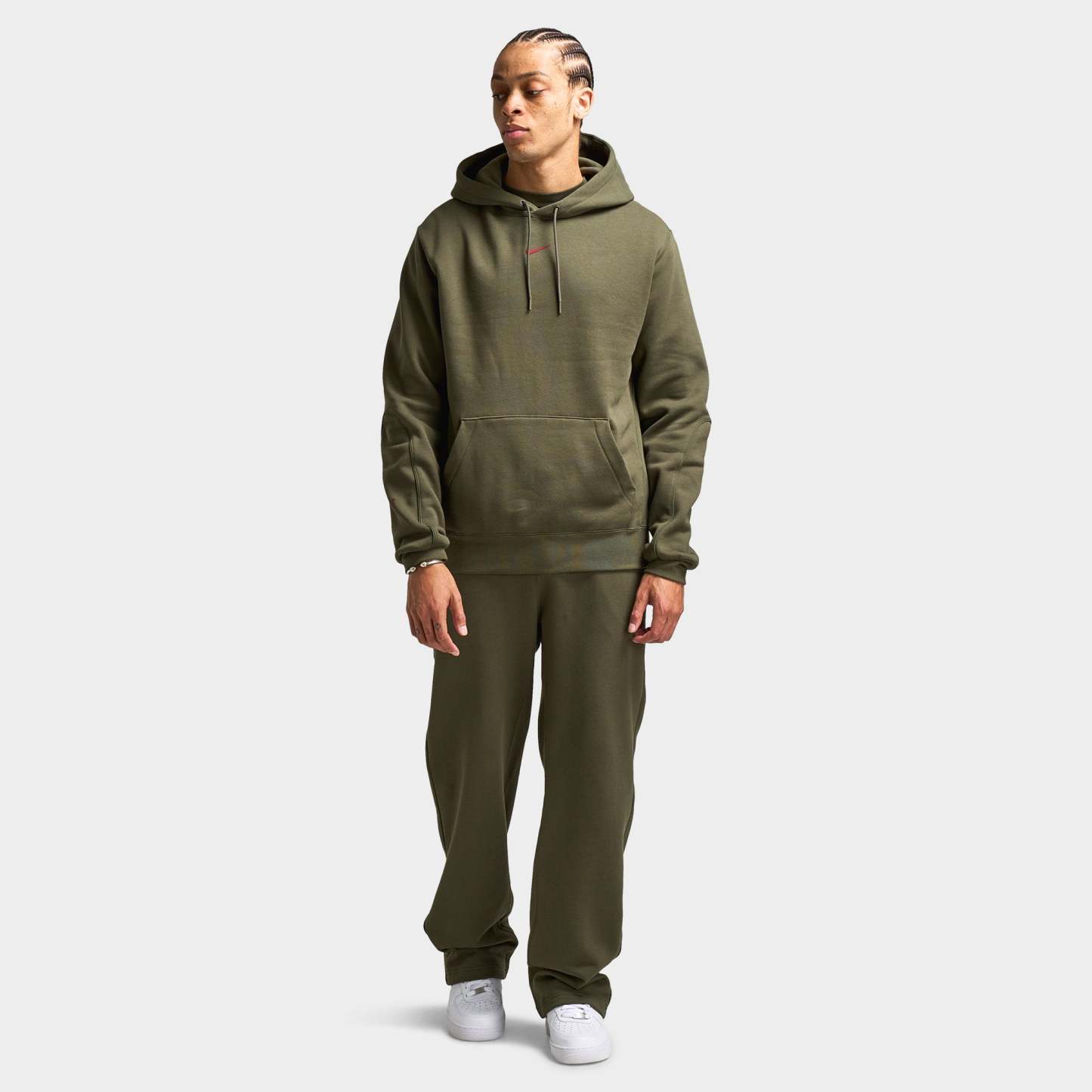 Nithtke NOCTA Fleece CS Pullover Hoodie Cargo Khaki / Team Red