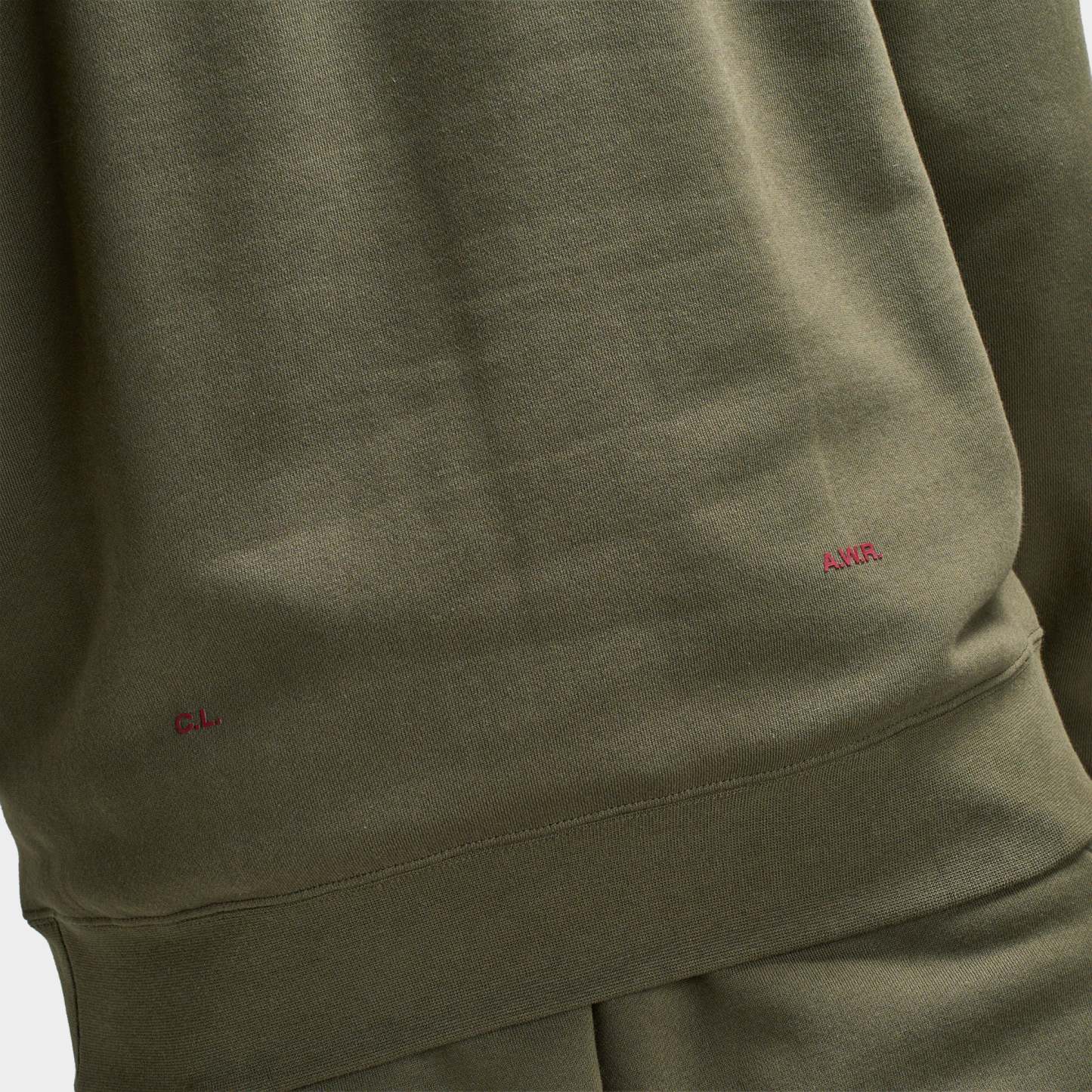 Nithtke NOCTA Fleece CS Pullover Hoodie Cargo Khaki / Team Red