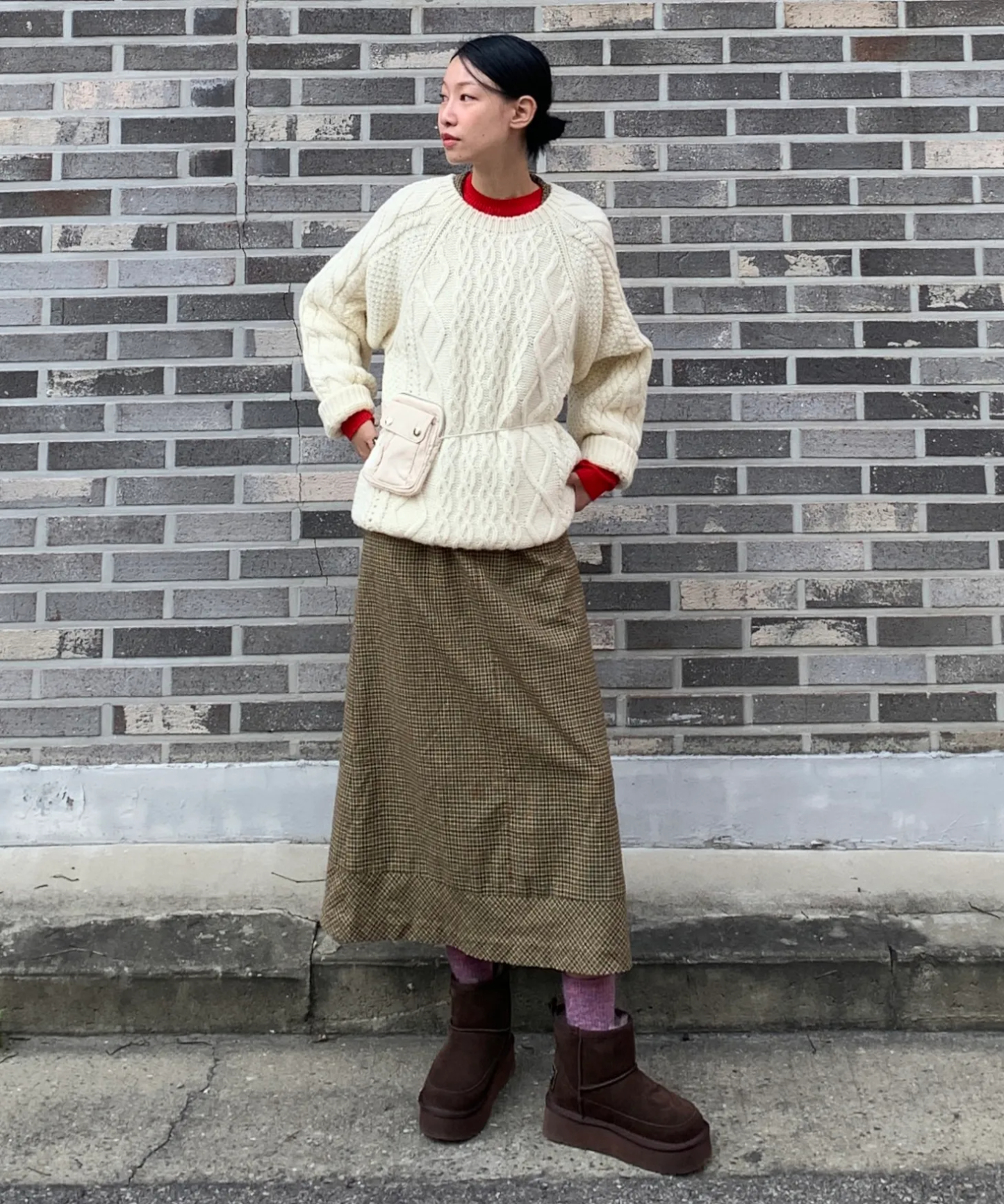 Ador 3color 소가죽 양털퍼 방한 어그부츠 5cm