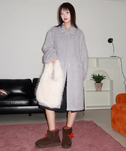 Ador 3color 소가죽 양털퍼 방한 어그부츠 5cm