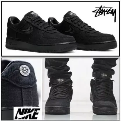 NIthtKE×STUthtSSY 】STUthtSSY × NIthtKE AIR FORCE 1 LOW "TRIPLE BLACK"