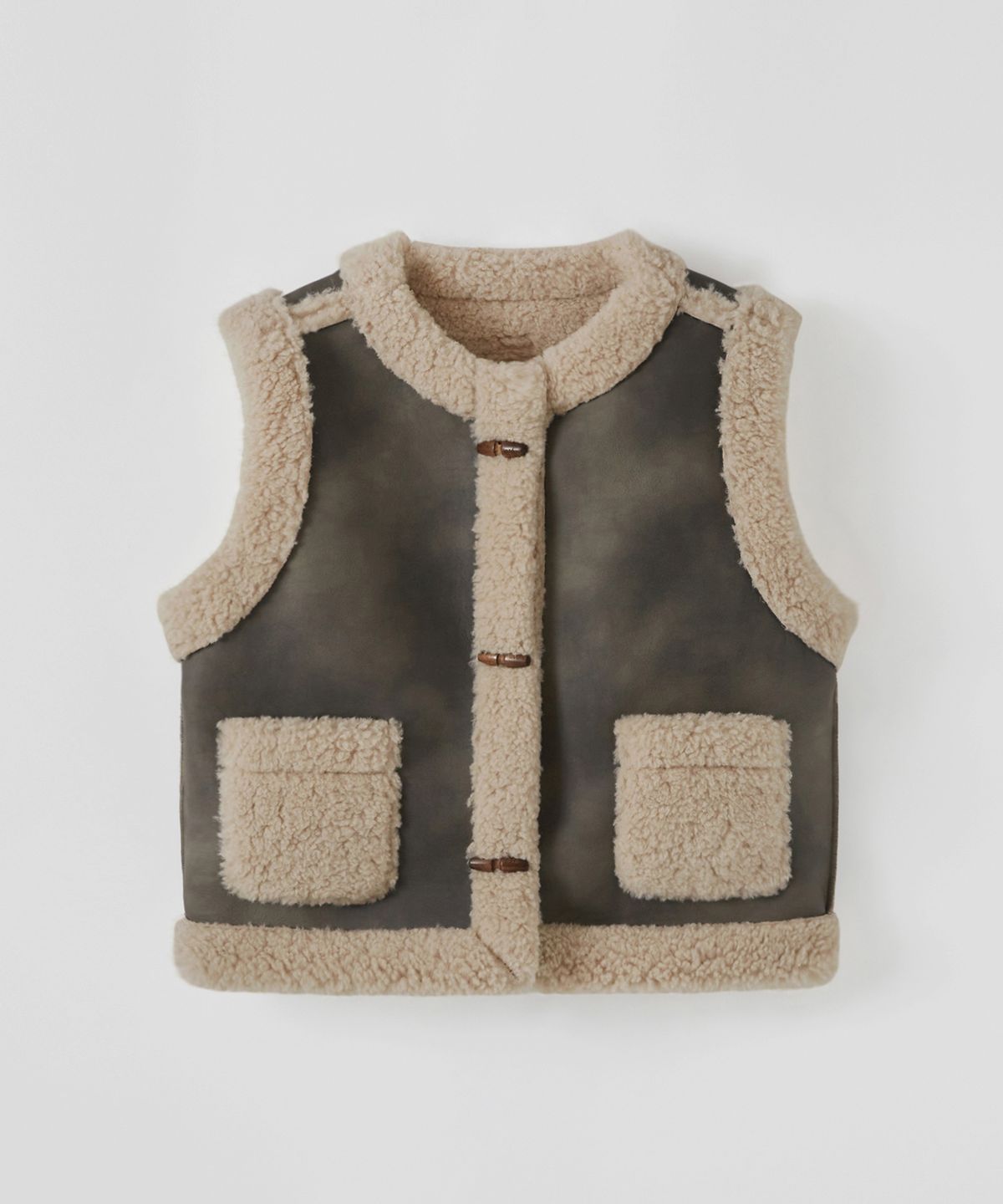 스웨이드 토글 무스탕 베스트_3Color