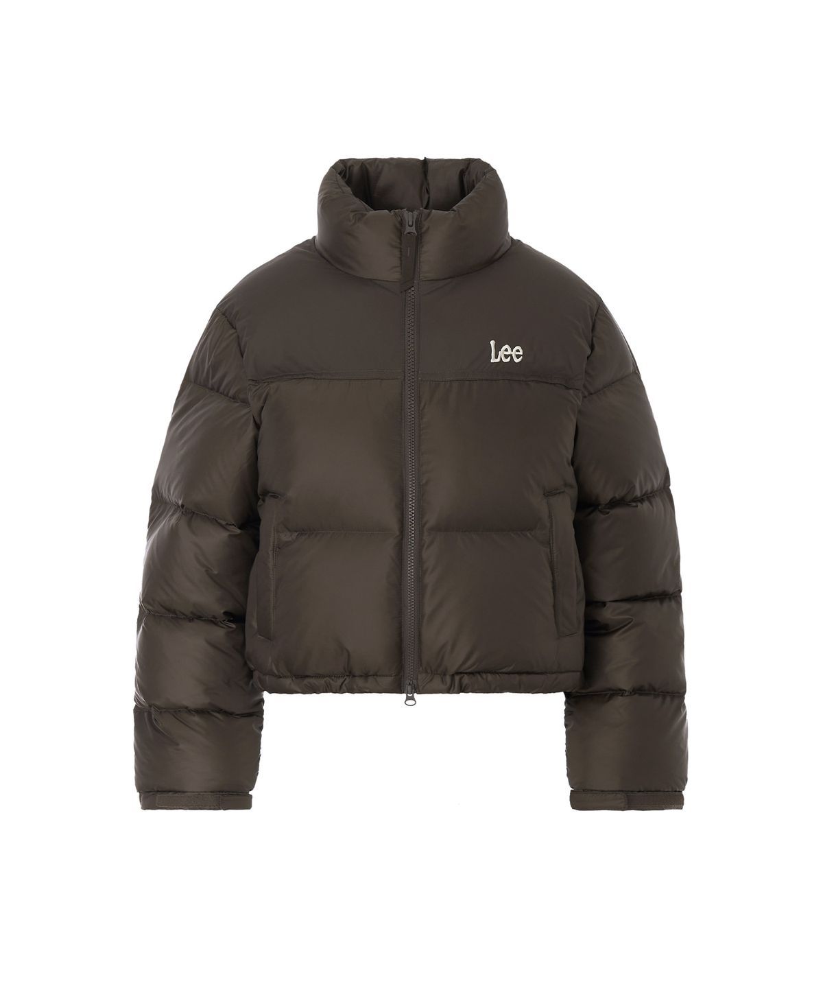 [무료반품]우먼 크롭 숏 다운 브라운