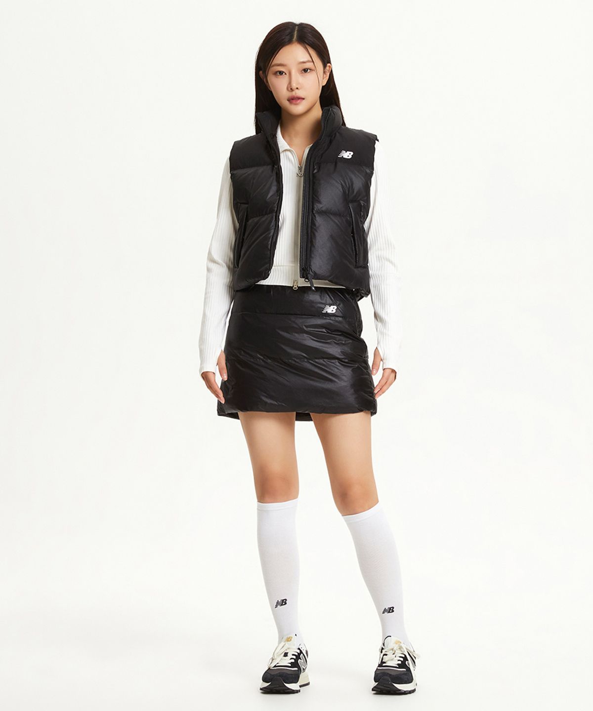 [무료반품]NBNPE4W912 / WOMEN 액티브 플라워 다운 글로시 베스트 (2컬러)