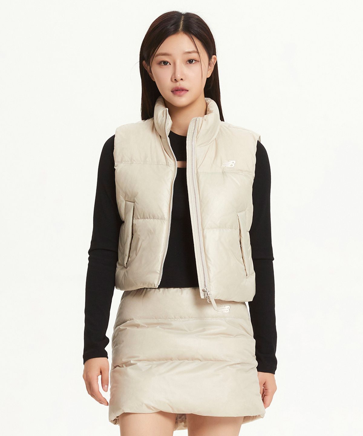 [무료반품]NBNPE4W912 / WOMEN 액티브 플라워 다운 글로시 베스트 (2컬러)